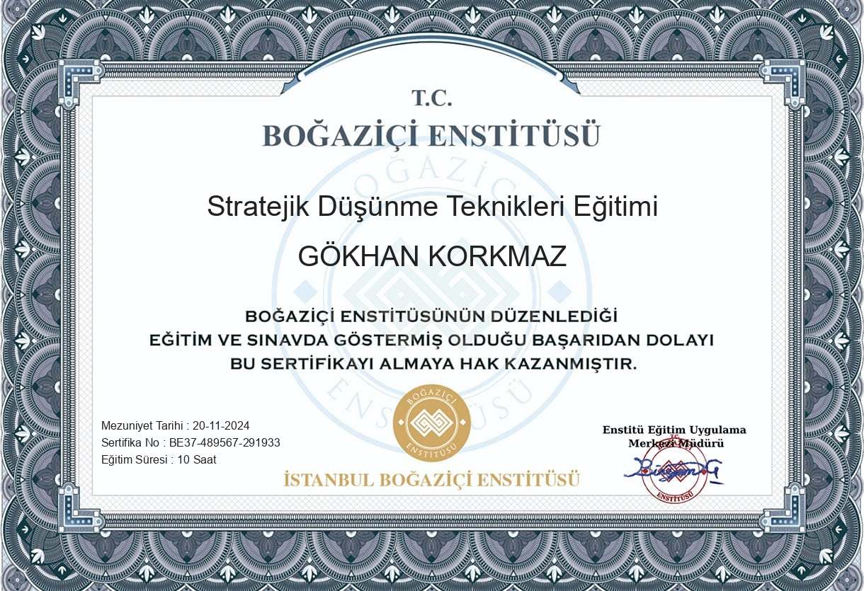 Dijital Çağda Stratejik Düşünme Teknikleri Eğitimi