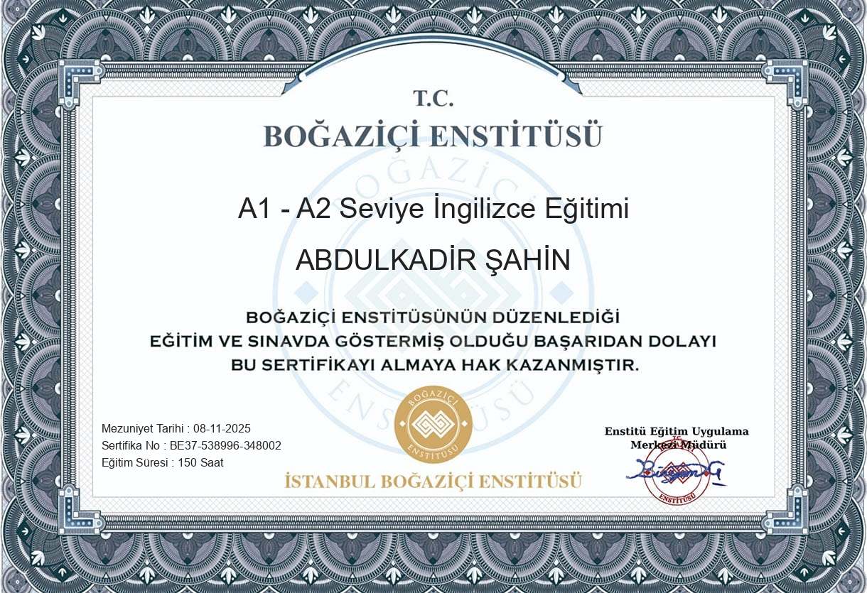 A1-A2 Seviye İngilizce Eğitimi