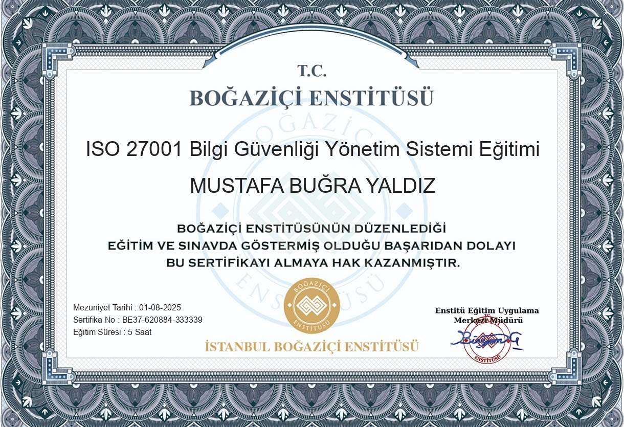 ISO 27001 Bilgi Güvenliği Yönetim Sistemi Eğitimi