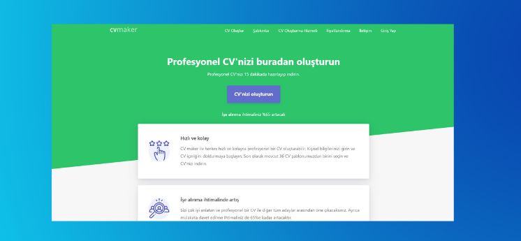 cv maker en iyi ücretsiz cv öz geçmiş hazırlama siteleri 