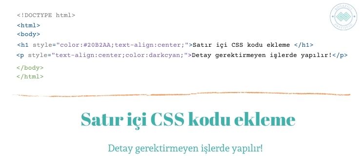 satır içi inline css