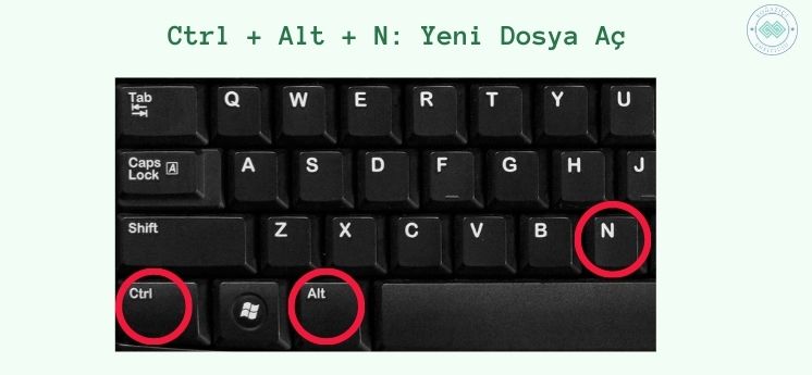 ctrl alt n yeni dosya aç 