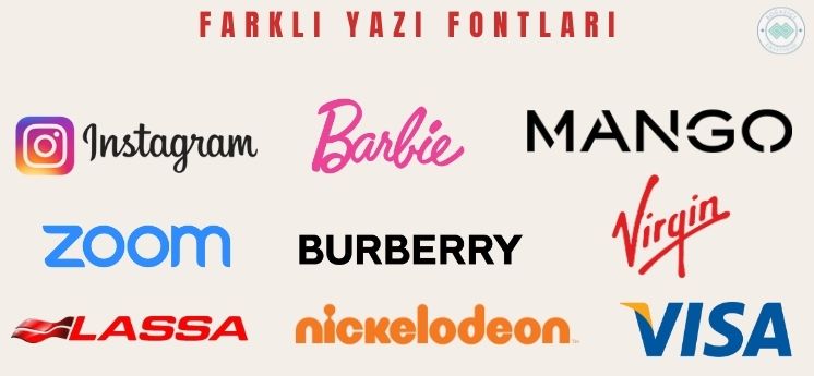 farklı logo yazı fontları