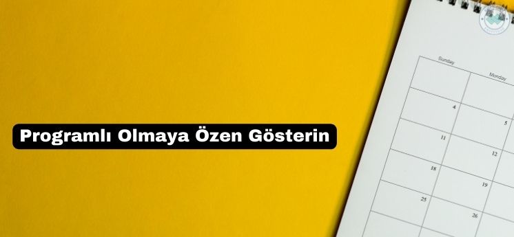 programlı olmaya özen göstermek