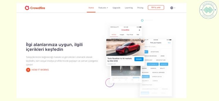 şirketler için sosyal medya yönetim programları crowdfire