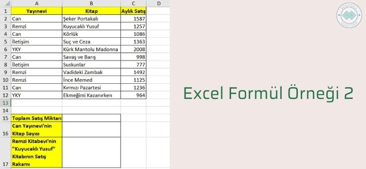 excel formül örneği 2