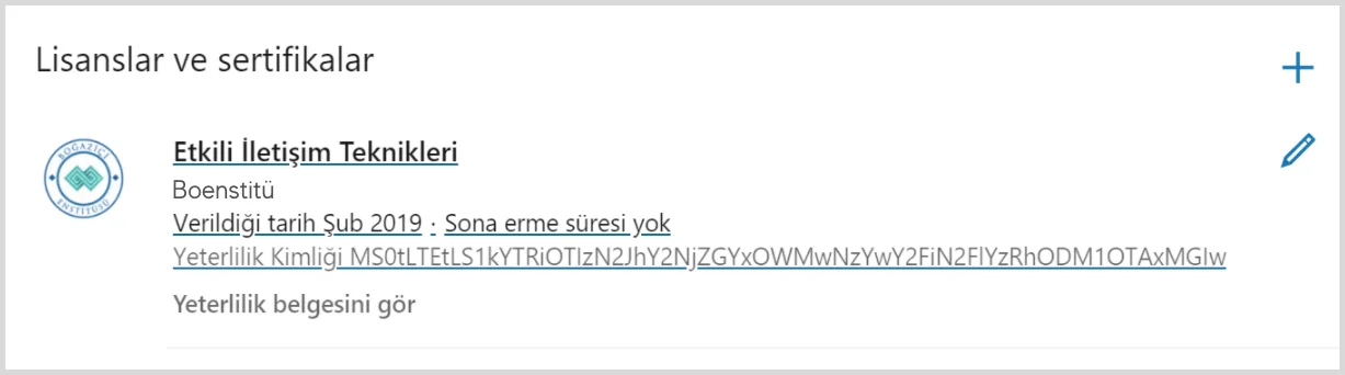 sertifikalar linkedine nasıl eklenir 